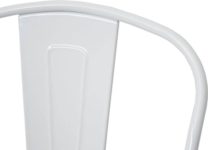 Immagine prodotto Swisshandel24 Sgabello da bar 2x, sgabello da banco con schienale, design industriale in metallo - bianco