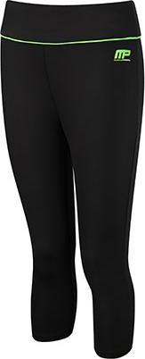 Actual product image MP Womens Capri Pant Black-Lime Green (L)