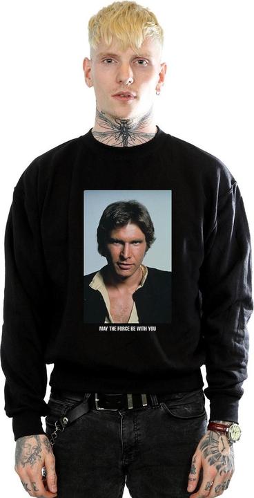 Actual product image Star Wars Mens Han Solo May The Force Sweatshirt (S)