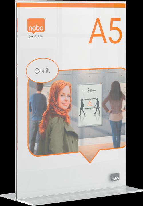 Produktbild Nobo Tischaufsteller Premium Plus Acryl (A5)