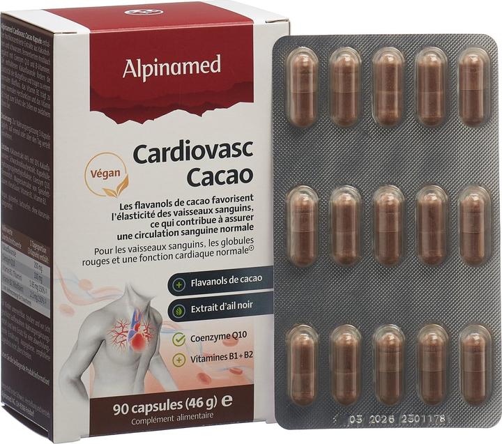Actual product image Alpinamed Cardiovasc Cacao Caps 90 Capsules (90 Piece, Capsules, 93 g)