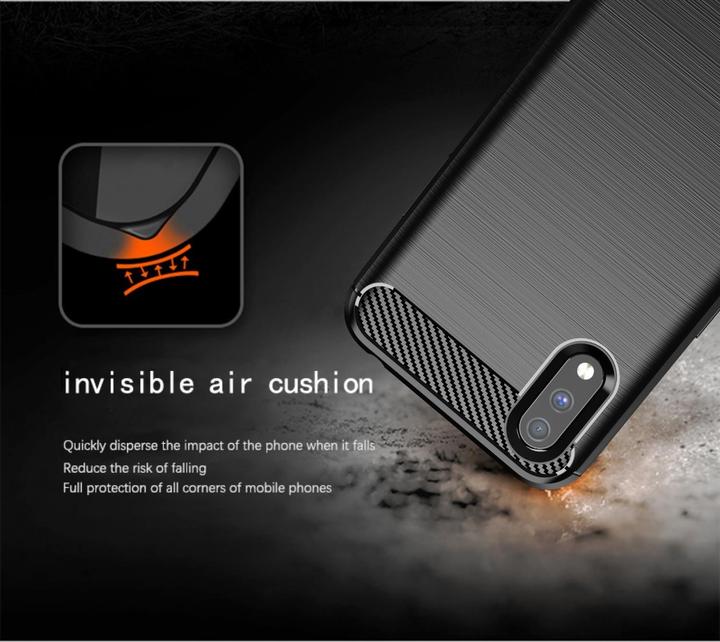 Produktbild Cadorabo TPU Ultra Slim carbon edelstahl Kombi Cover (Samsung Galaxy A01)