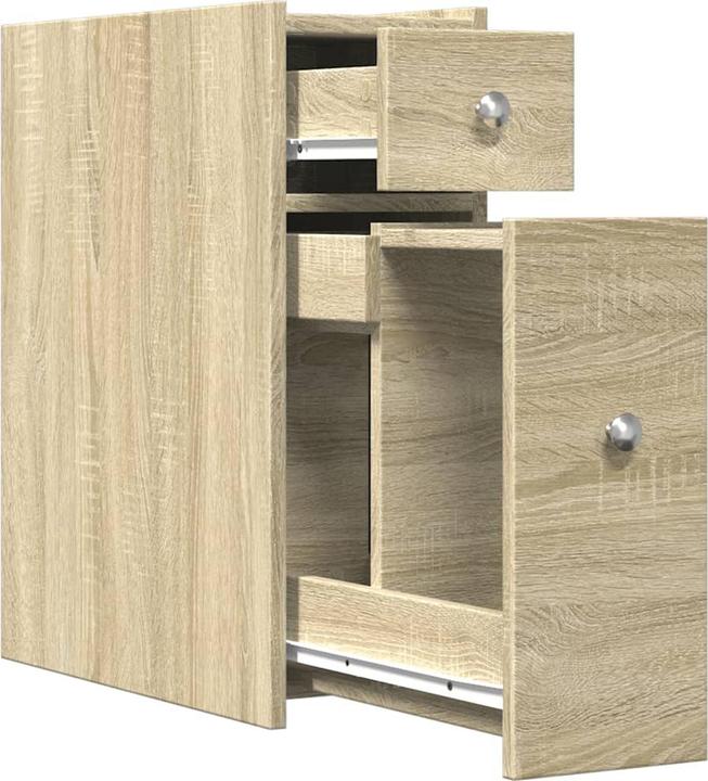 Actual product image VidaXL Narrow bathroom cabinet with castors