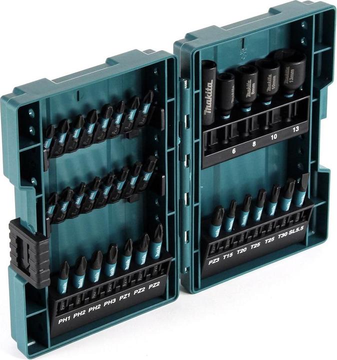 Actual product image Makita Bit set 35 pieces (Cross Phillips PH M2, Hexagon socket TX M20, Hexagon socket TX M25, Cross Phillips PH M1, Hexagon socket TX M15, Cross Pozidriv PZ M3, Hexagon socket TX M30, Cross Phillips PH M3, Cross Pozidriv PZ M2, Cross Pozidriv PZ M1)