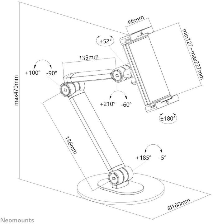 Actual product image Neomounts DS15-550BL1