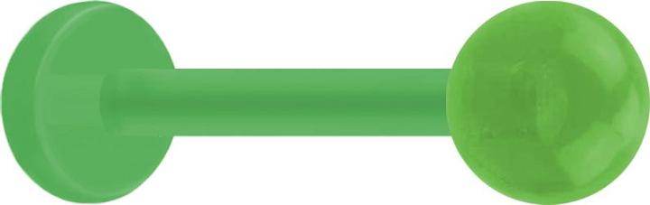 Actual product image Star Piercing Micro Labret green with ball green (without brass, Acrylic)