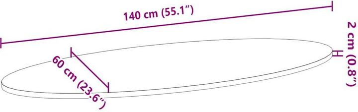 Produktbild VidaXL Lyndsie (140 x 60 x 2 cm)