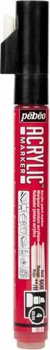 Actual product image Pebeo Acrylic Marker Medium Angular Tip 4mm (Red, 4 mm)