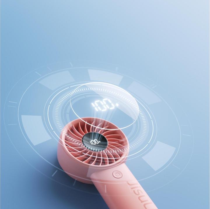 Actual product image Jisulife Handheld Fan Life4 (3600mAh) pink
