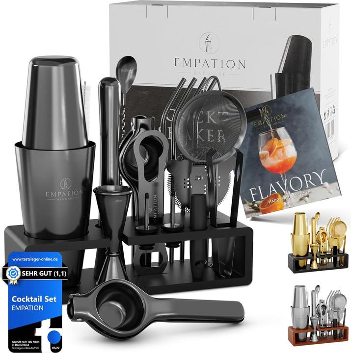 Actual product image Empation Cocktail-Shaker-Set mit Bar Zubehör (Testsieger) (Cocktail set)