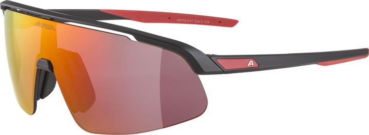Actual product image ALPINA SPORTS Turbo Pro Youth (Matt black, Red Mirror)