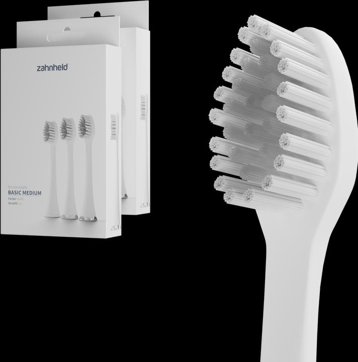 Produktbild Zahnheld Bürstenkopf Basic Medium 6x Weiss (6 x)