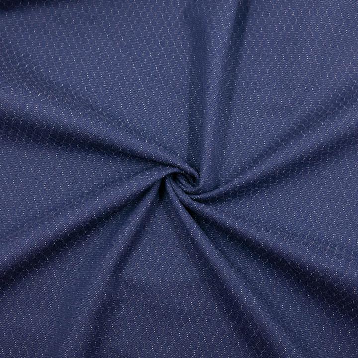 Produktbild Stoffrestposten Modestoff - Feine Kreise Marineblau