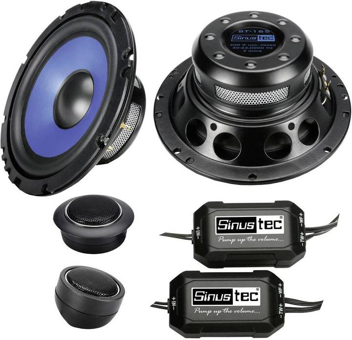 Sinustec Set de haut-parleurs 2 voies à encastrer (300 W)