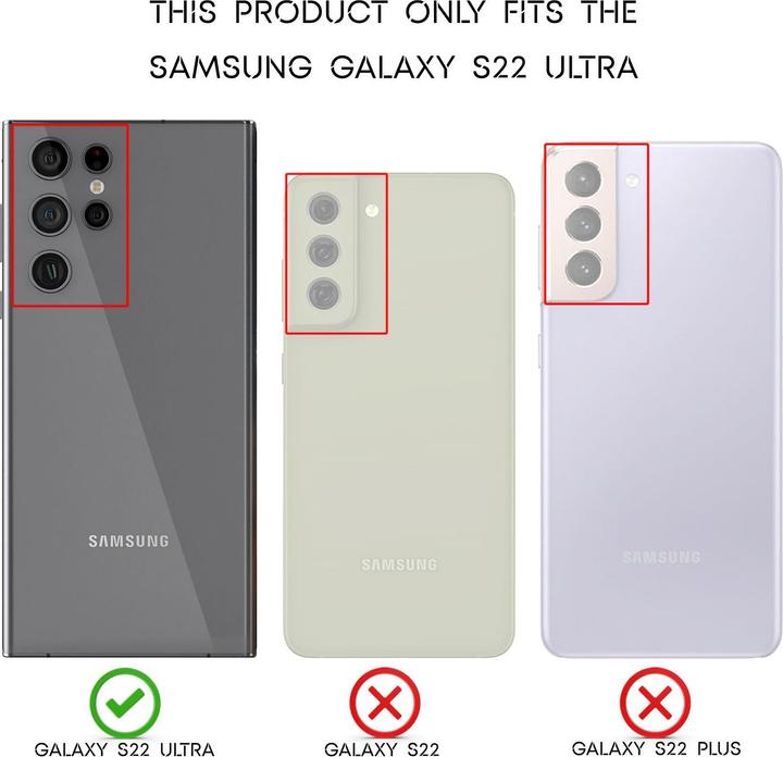 Actual product image Nalia Leather Look Silicone Cell Phone Case (Samsung Galaxy S22 Ultra)