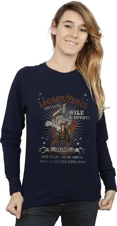 Actual product image Looney Tunes Womens/Ladies Wile E Coyote Guitar Sweatshirt (S)