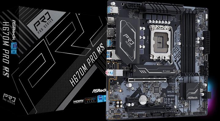 Produktbild AsRock H670M Pro RS (LGA 1700, Intel H670, mATX)