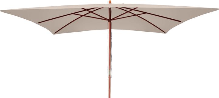 Swisshandel24 Sonnenschirm, Gartenschirm Marktschirm, 3x4m Polyester/Holz 6kg - creme (4 m)