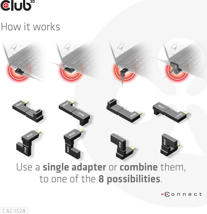 Actual product image Club 3D Club3D Adapter USB 3.2 Type C <> USB 3.2 Type C St/B (USB 3.2 Gen 2)