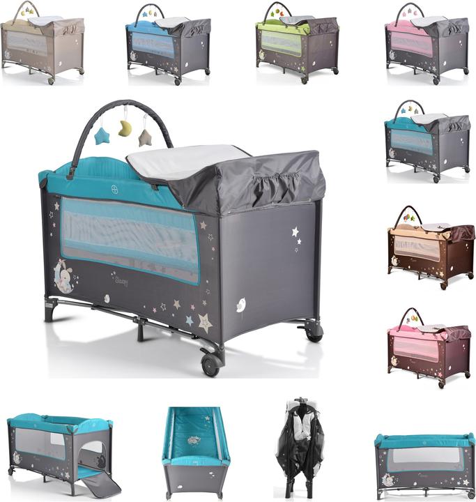 Actual product image Moni Travel cot Sleepy with wheels