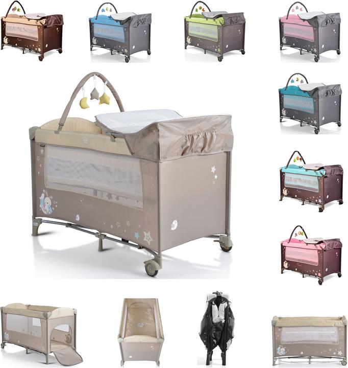 Actual product image Moni Travel cot Sleepy with wheels