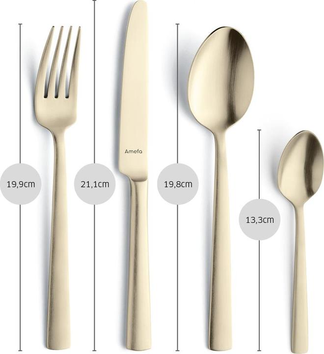 Actual product image Amefa VENTURA Besteckset 24-teilig PVD champagner (24 Piece, Cutlery set)
