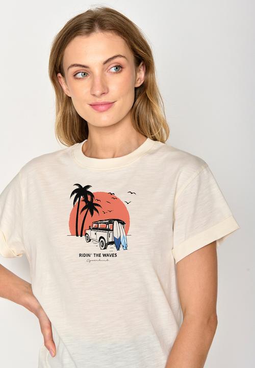 Produktbild Greenbomb Women's Nature Beach Trip Stop T-Shirt (XS)