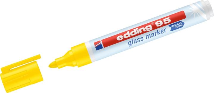 Image du produit Edding Crayon-feutre Marqueur pour verre 95 (Jaune, 3 mm, 1 x)