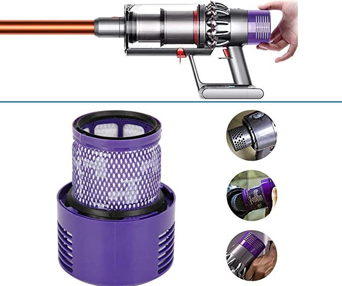 Actual product image Werkstein Replacement Hepa filter Dyson V10 / SV12 hoover set of 4