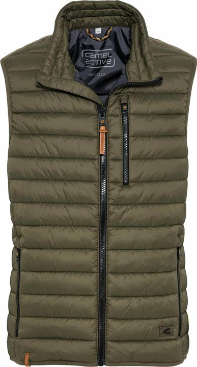 Camel Active Steppweste mit horizontaler Steppung aus recyceltem Polyester