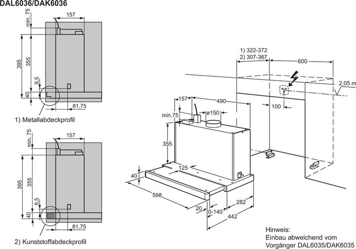 Nutritional values and ingredients Electrolux DAK6036CN (Flat-screen hood)