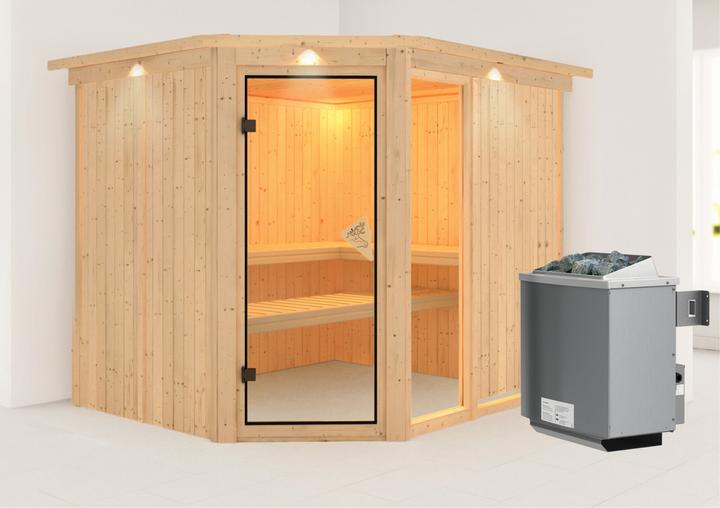Actual product image Karibu Fiona 3 with roof rim (9 KW internal control)