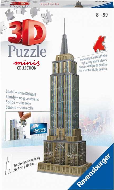Immagine prodotto Ravensburger 3D Puzzle 11271 - Mini Empire State Building - 54 pezzi - dagli 8 anni in su (66 pezzi)