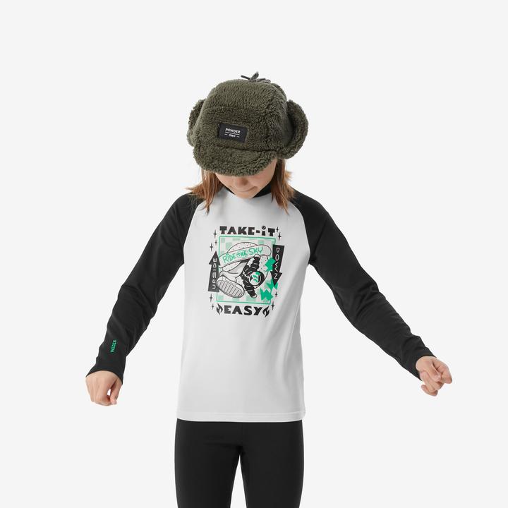 Immagine prodotto Wedze Maglia funzionale da sci per bambini - BL 500 bianco/nero con motivo (100 C)