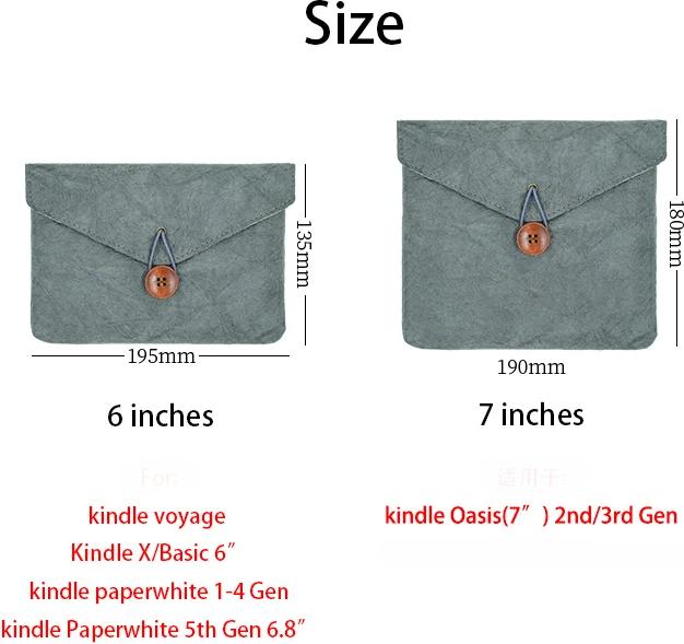 Produktbild Only-Bags.Store Vintage Umschlag Stil Hülse Beutel Abdeckung, Papier E-Book Tasche Fall, 7 Zoll, Beige