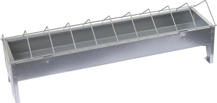Actual product image Kerbl 71301 Feeding trough galvanised 50 cm, 10 cm wide for chickens