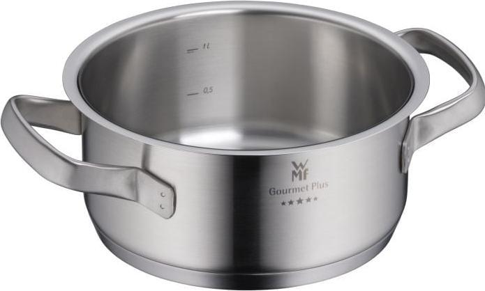 Productafbeelding WMF Kookpot Koekenpan Inductie 16cm Metalen Deksel 1,4l Gourmet Plus Roestvrij Staal (16 cm, Braadpan + kasserol, Steelpan, Roestvrij staal)
