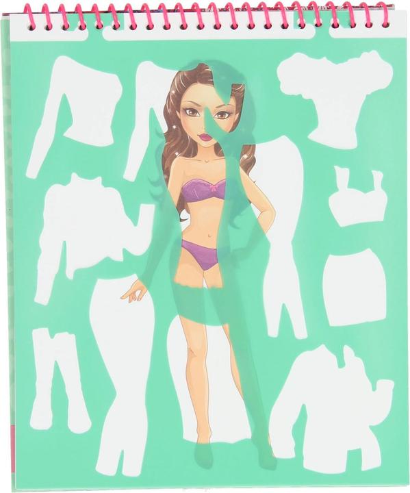 Actual product image Besties Fashion Design Colouring Book with Stickers, 20 sheets