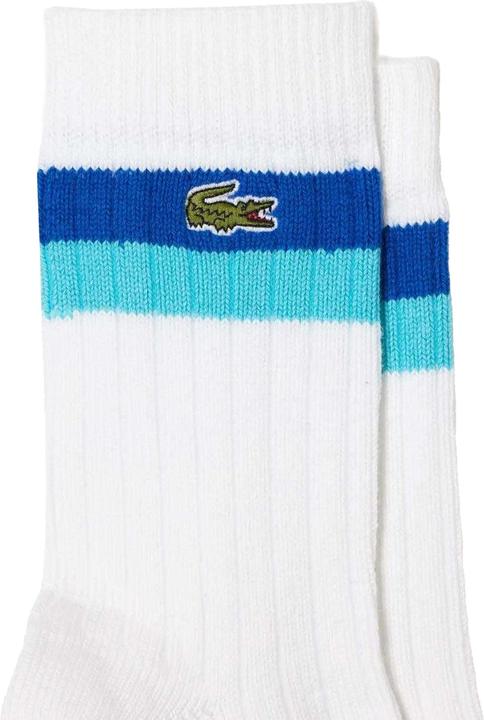 Actual product image Lacoste Unisex Adult Striped High Cut Cotton Socks (Pack of 2) (pack of 2, 35 - 38)