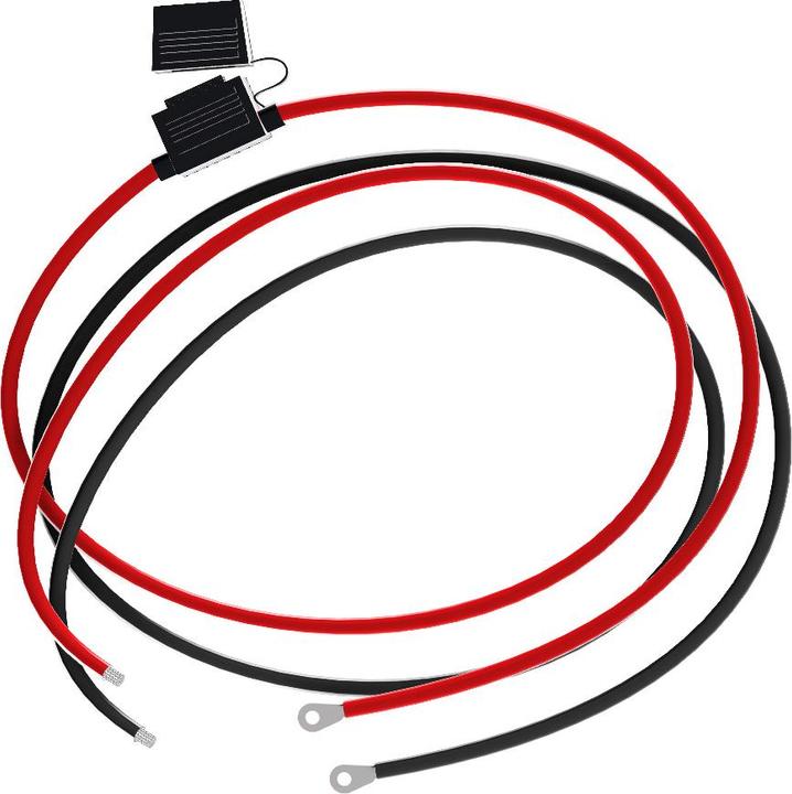 Actual product image Offgridtec 1,5m 4mm² Batteriekabel M8 mit Flachsicherungshalter, 10A Sicherung und Polklemmen
