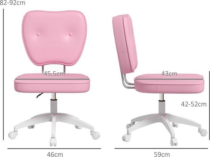 Produktbild Swisshandel24 Bürostuhl, bis 120kg, Kunstleder, Rosa