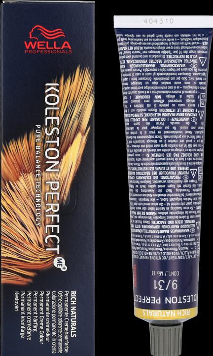 Actual product image Wella Koleston Perfect Me+ (9/31 Light Blond Gold Ash)