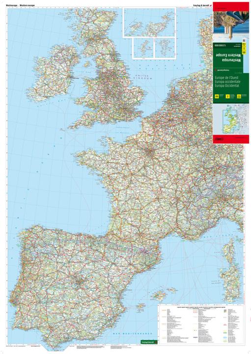 Image du produit Europe de l'Ouest, carte routière 1:2.000.000, freytag & berndt (freytag & berndt, Tchèque, Slovaque, Espagnol, Néerlandais, Italien, Allemand, Hongrois, Anglais)