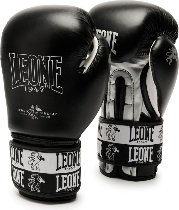 Image du produit Leone Gants de boxe Iconic Noir GN208 (14 OZ, Taille unique)