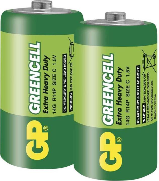 Image du produit GP Batteries Batterie ZINK R14 GREENCELL (2 pcs, C)