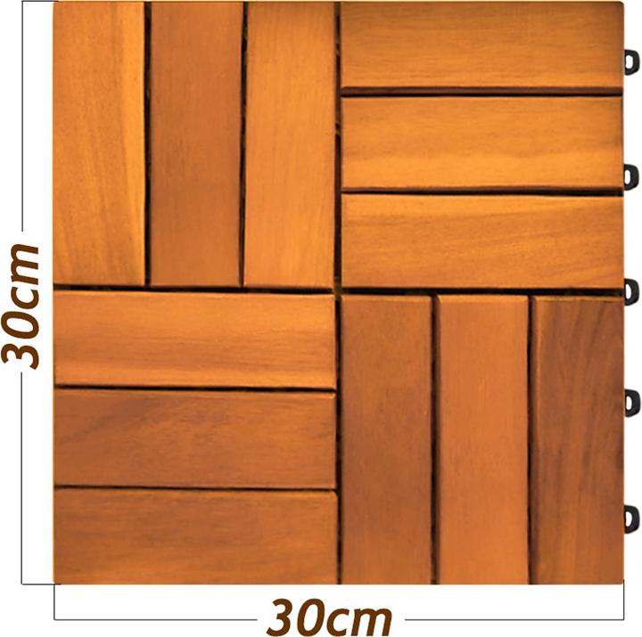 Image du produit Casaria Dalle en bois (1 x, 30 x 30 cm)