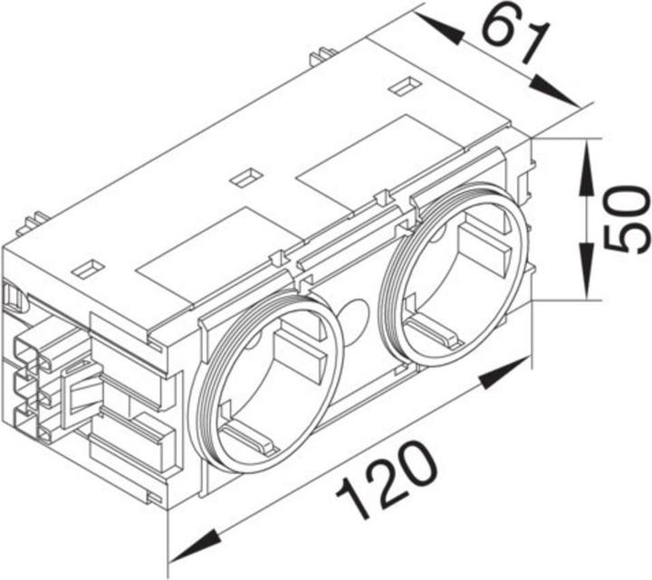 Actual product image Hager Parapet channel plug-in module