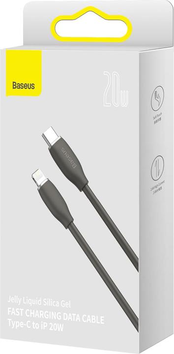 Produktbild Baseus Jelly Liquid Silica Gel Fast Charging Data Cable Type-C to iP 20W 1.2m Black (1.20 m, USB 2.0)