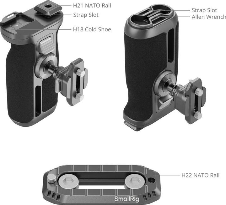 Actual product image SmallRig HawkLock H21 Quick Release Rotating Side Handle Kit 4485 (Grip)