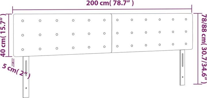 Actual product image VidaXL Jeanette (200 x 5 x 88 cm)